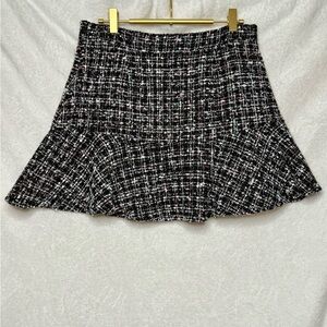 Black and White Tweed Skirt